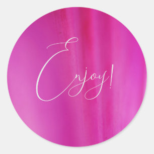Elegant Pink Enjoy Sticker