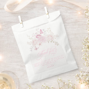 Elegant Pink Fancy One 1st Birthday Party Favour Bags