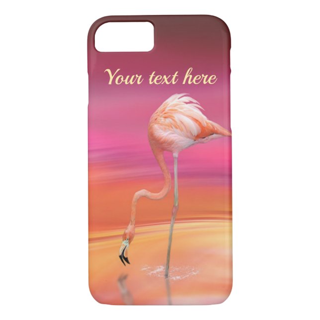 Elegant Pink Flamingo Surreal Pastels Personalise Case-Mate iPhone Case (Back)