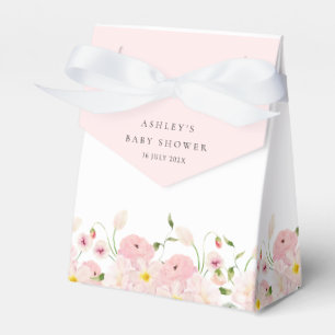 Elegant Pink Floral Baby Shower Favour Box