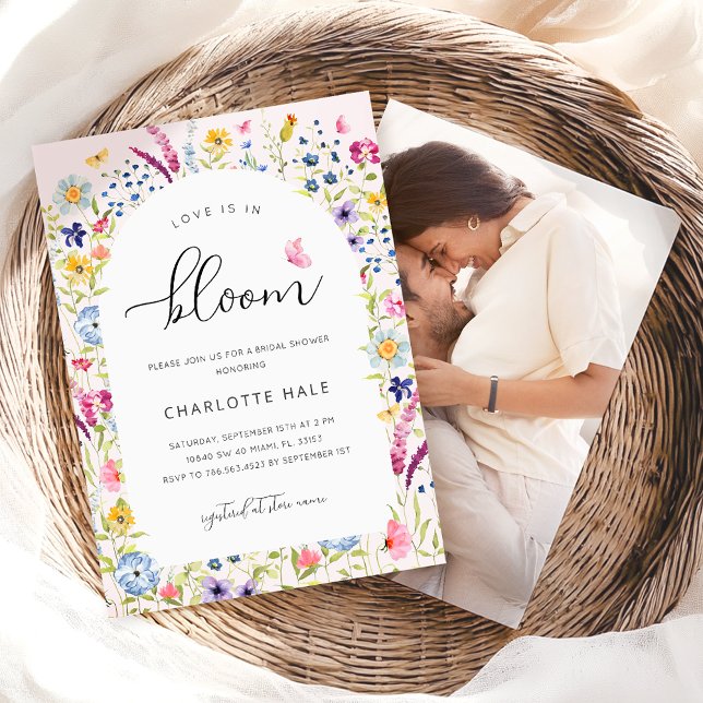 Elegant Pink Floral Bridal Shower Invitation (Creator Uploaded)