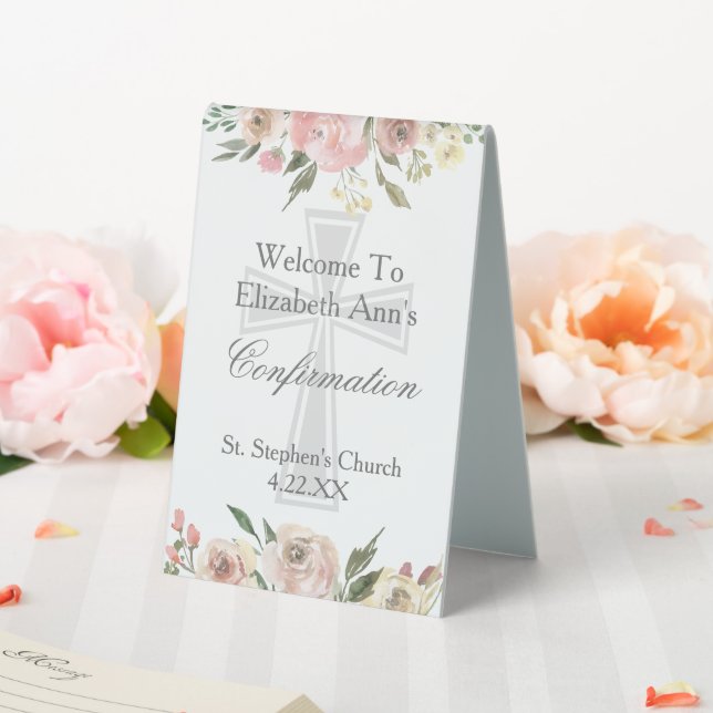Elegant Pink Floral Confirmation Custom Welcome (In SItu (Wedding))