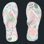 Elegant Pink Floral Flip Flops<br><div class="desc">Delicate and sweet floral illustration perfect for spring,  summer,  as well as for bride,  bridesmaids,  mother of the bride,  mother of the groom,  maid of honour,  flower girl gifts,  and more!</div>