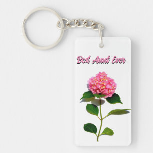 Elegant pink floral flower hydrangea best Aunt  Key Ring
