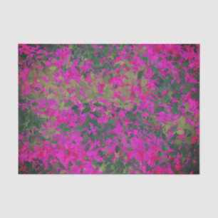Elegant Pink Floral Garden Hand Painted Tissue Paper