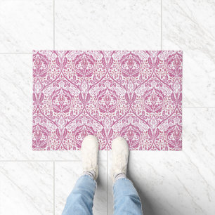 Elegant Pink Floral Pattern Doormat