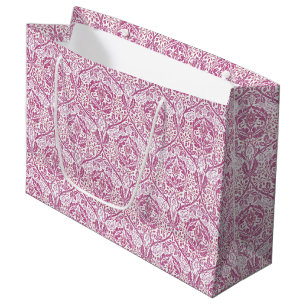 Elegant Pink Floral Pattern Large Gift Bag