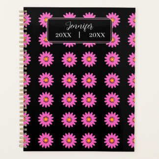 Elegant Pink Floral Personalised Name and Date Planner
