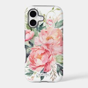Elegant Pink Floral Personalised Name Gift