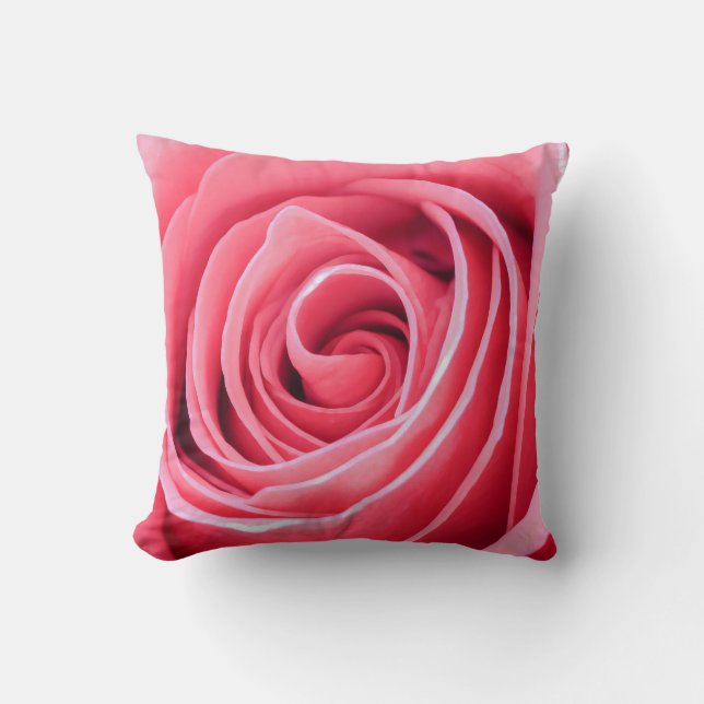 Elegant Pink Floral Petals | Throw Pillow (Front)