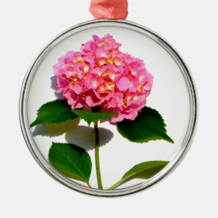 Elegant pink floral pink hydrangea metal tree decoration
