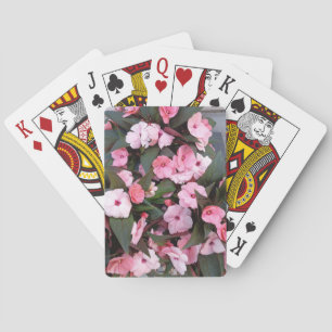 Elegant Pink Floral Playing Cards
