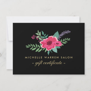 Elegant Pink Floral Salon II Gift Certificate