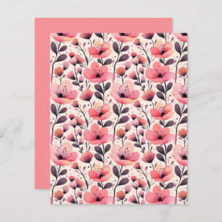 Elegant Pink Floral Scrapbooking Paper