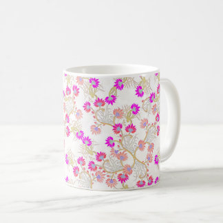 Elegant Pink Floral Seamless Pattern Coffee Mug