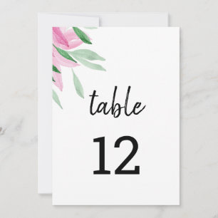 Elegant Pink Floral Watercolor Hand-painted Announcement
