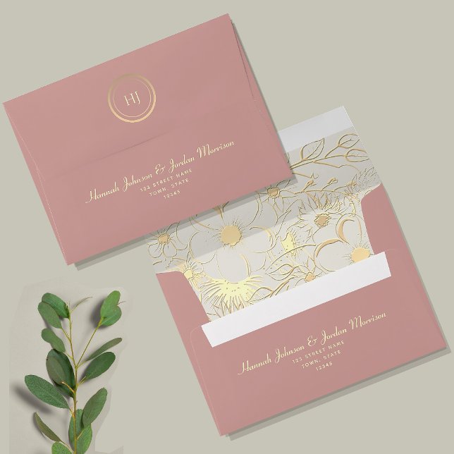 Elegant Pink Floral Wedding  Envelope (Creator Uploaded)