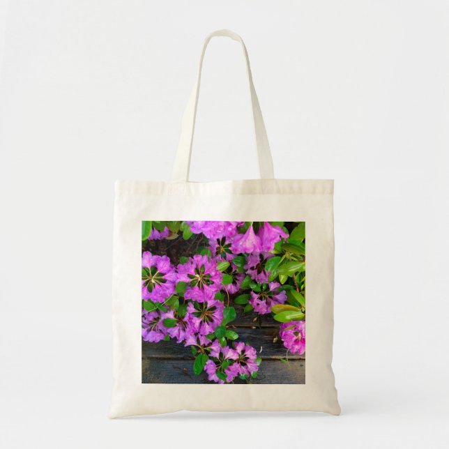 Elegant pink florals pink azaleas pink flowers tote bag (Front)