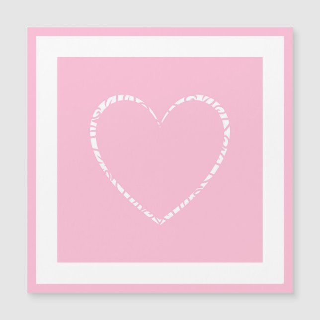 Elegant Pink Flower, Framed Valentine's Card (Front)