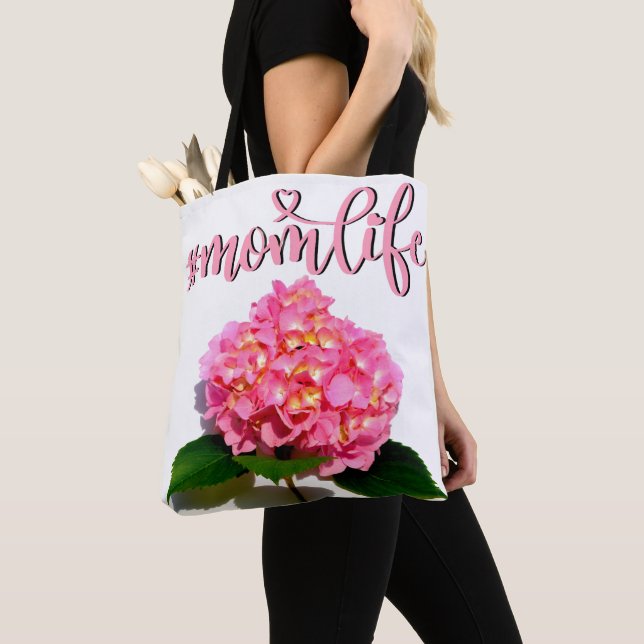 Elegant Pink flower pink floral pink hydrangea Tote Bag (Close Up)