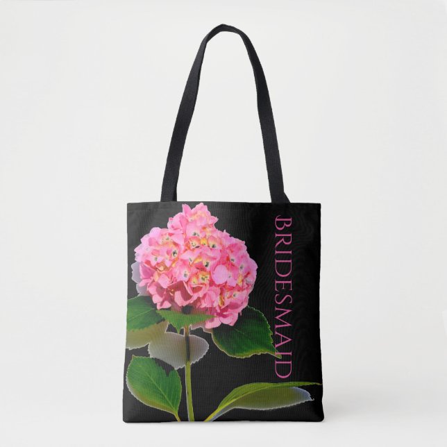 Elegant Pink flower pink floral pink hydrangea Tote Bag (Front)