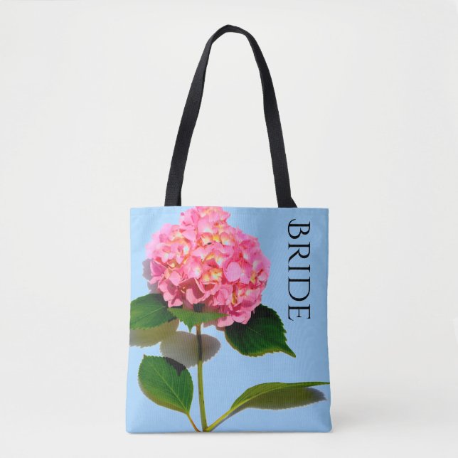 Elegant Pink flower pink floral pink hydrangea Tote Bag (Front)