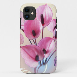 Elegant pink flowers iPhone 11 case