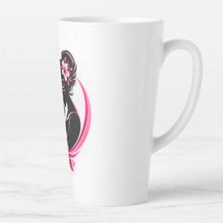Elegant Pink Flowers Motherhood Love Women Latte Mug