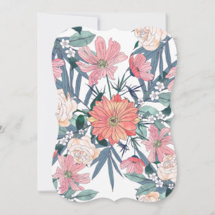 Elegant Pink Flowers Watercolor Floral