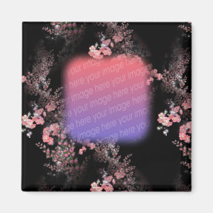 Elegant Pink Flowers Your Photo Magnet