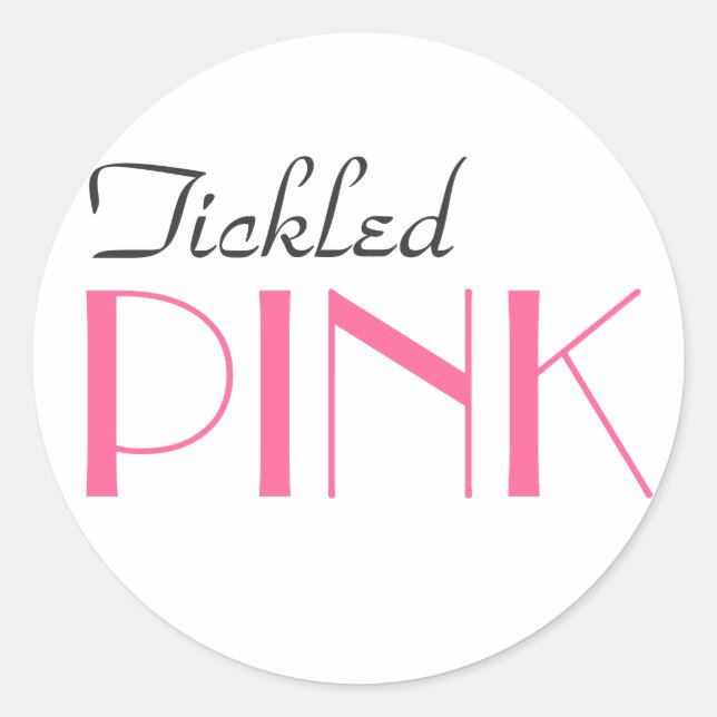 Elegant Pink Gender Reveal Sticker (Front)