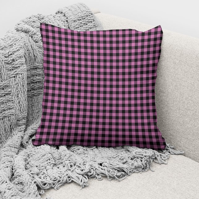 Elegant Pink Gingham Pattern Cushion (Creator Uploaded)