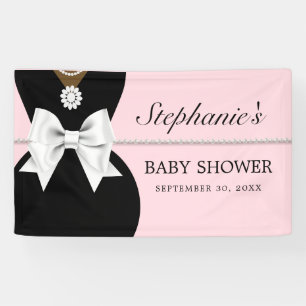 Elegant Pink Glam Ethnic Tiffany Theme Baby Shower Banner