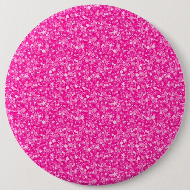 Elegant Pink Glitter 6 Cm Round Badge (Front)