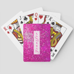 Elegant Pink Glitter And Sparkles Playing Cards