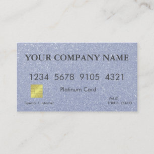 Elegant Pink Glitter Credit Card