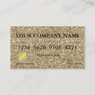 Elegant Pink Glitter Credit Card