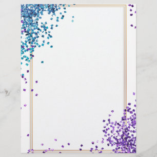 Elegant pink glitter Letterhead