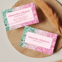 Elegant Pink Glitter Modern Branding
