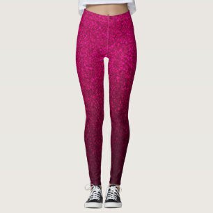 Elegant Pink Glitter Pattern Leggings