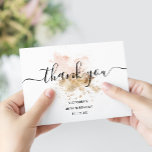 Elegant Pink Gold 40 and Fabulous 40th Birthday Thank You Card<br><div class="desc">Forty And Fabulous. Pink 40th Birthday Thank You Card With Gold Glitter.</div>