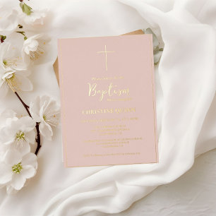 Elegant Pink & Gold Baptism & Christening 