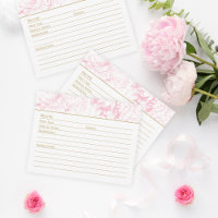 Elegant Pink Gold Floral Peony Wedding Recipe