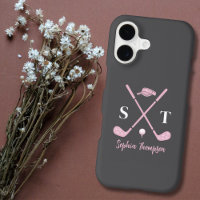 Elegant Pink Golf Club White Bows Custom Birthday