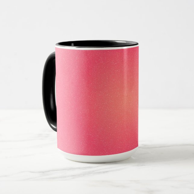 Elegant Pink Gradient Mug with Subtle Sparkle (Front Left)