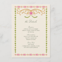 Elegant Pink Green and Gold Hand-Drawn Watercolor
