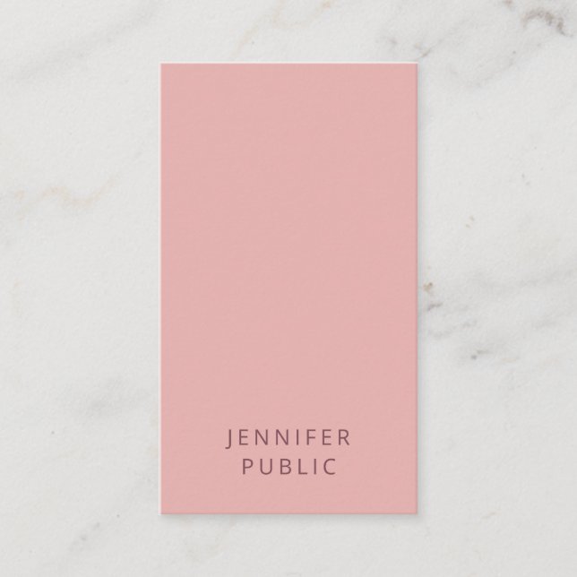 Elegant Pink Green Modern Template Simple Design Business Card (Front)