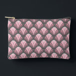 Elegant Pink Grey Art Deco Vintage Pattern Accessory Pouch<br><div class="desc">Elegant Pink Grey Art Deco Vintage Pattern Cosmetic Bag Toiletry Bag Accessory Pouch features an elegant art deco pattern in pink and grey. Created by Evco Studio www.zazzle.com/store/evcostudio</div>