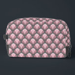 Elegant Pink Grey Art Deco Vintage Pattern Dopp Kit<br><div class="desc">Elegant Pink Grey Art Deco Vintage Pattern Dopp Kit Cosmetic Bag Toiletry Bag features an elegant art deco pattern in pink and grey. Created by Evco Studio www.zazzle.com/store/evcostudio</div>