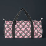 Elegant Pink Grey Art Deco Vintage Pattern Duffle Bag<br><div class="desc">Elegant Pink Grey Art Deco Vintage Pattern Duffel Bags features an elegant art deco pattern in pink and grey. Created by Evco Studio www.zazzle.com/store/evcostudio</div>